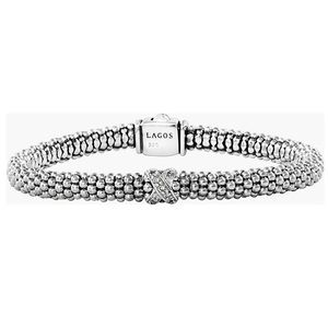 LAGOS Caviar Diamond X Rope Bracelet